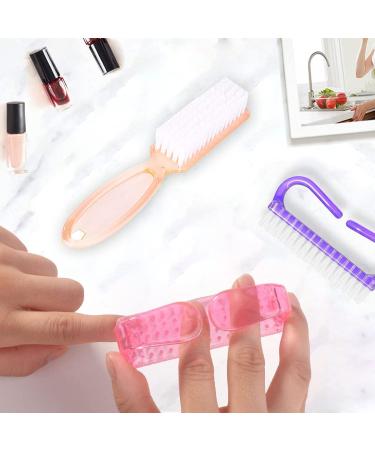 Handle Grip Nail Brush - Fingernail and Toe Cleaning Brushes for Men and Women - 6 Pack (Multicolor) - Buy Online on SooperMarket.com
