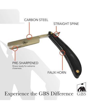 G.B.S Straight Razor Wet Shaving Kit | Classic Shave Grooming Gift Set for Men - Includes Razor Brush Soap & More - Buy Online on SooperMarket.com