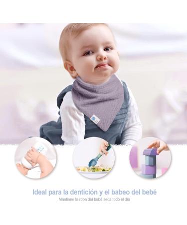 Lulu Moon Baby Bib & Muslin Scarf Set - Triangular Baby Scarves for Boys & Girls (6 Pieces Dream Unicorn) | International Shipping - Buy Online on SooperMarket.com