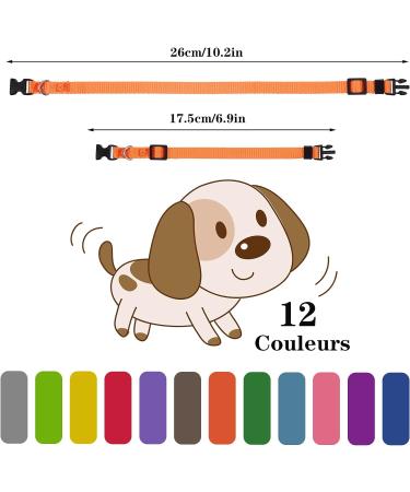 Buy Yorgewd 12 Pack Adjustable Puppy Neck Bands - Safety ID for Small Dogs & Cats - Multicolor (17-26cm) - Buy Online on SooperMarket.com