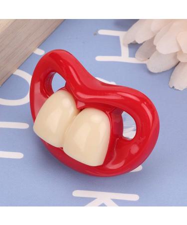Mouth Pacifier Funny Soft Silica Gel Laughing Red Lip Pacifier for Babies Kids - Two Teeth Soother Accessory - Buy Online on SooperMarket.com