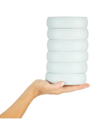 Vive Lotion Applicator Replacement Pads (6 Pack) - Long Reach Handle Loofah Sponge Shower Scrubber for Self Back Application - Body Bath Wash Brush for Skin Cream, Suntan, Tanning, Aloe - Men, Women