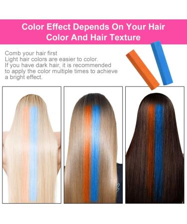 AOOWU 24 Colors Hair Chalk - Temporary, Safe & Washable Hair Dye for Kids | Hair Chalk Pens for Halloween, Christmas & Cosplay Parties - Buy Online on SooperMarket.com