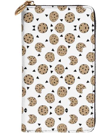 YYHHAOFA Cookies Food Chocolate Chip Biscuits Prints Leather Long Clutch Wallet : Comfortable Lightweight Fashion Durable 7.48 x 4.13 in - Buy Online on SooperMarket.com