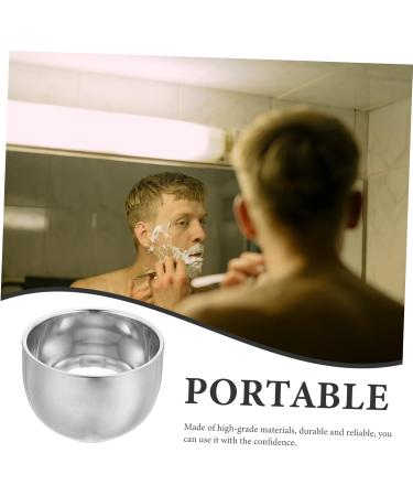NOLITOY Stainless Steel Shaving Cream Foaming Bowl | Men's Double-Wall Shaving Mug & Accessories for Smooth Shave - Buy Online on SooperMarket.com