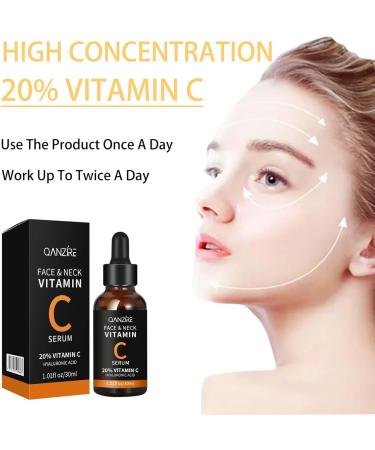 Tongyend Vitamin C Face Serum 20% Vitamin C Serum for Face Organic Vitamin C Anti Aging Serum for Face Collagen Serum for Face Fades Dark Spot Boost Skin Collagen Hydrate & Brighten - Buy Online on SooperMarket.com