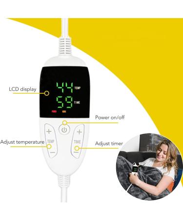 Jeffergarden Electrical Heating Ceiling & Blanket - Soft Safe Auto Shutdown | Ideal for Car & Dormitories (130x150 cm) - Buy Online on SooperMarket.com