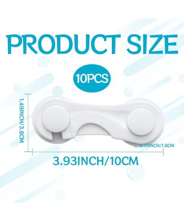 10 Pcs Kitchen Cupboard Locks for Children Adhesive Safety Locks for Cupboards Baby Locks Cupboard Child Locks Baby Safety Locks Suitable for Wardrobe Cupboard Drawer and Refrigerators - Buy Online on SooperMarket.com