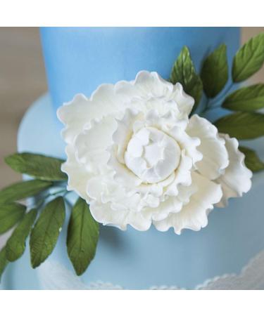 Global Sugar Art Premium Peony Sugar Cake Flower  White  Large  1 Count by Chef Alan Tetreault - Buy Online on SooperMarket.com