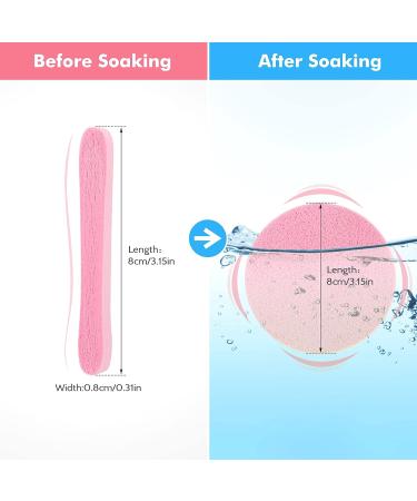 120 Pieces Compressed Facial Sponges - Professional Exfoliating Makeup Removal Pads for Spa Cleansing, Pink - Buy Online on SooperMarket.com
