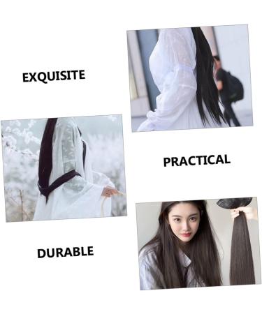 ABOOFAN Piece Long Straight Hair Wig Womens Wigs Clip in Extensions Wigs for Women Natural Wig Black Wig Long Straight Hair Extensions Hair Accessories Miss Cosplay High Temperature Wire 60X15CM Black - Buy Online on SooperMarket.com