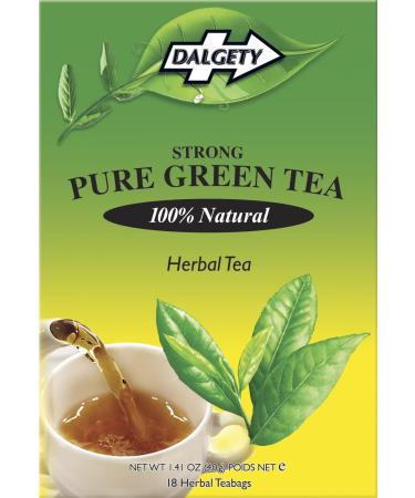 Dalgety Pure Green Herbal Tea 6x40g Cartons (6 Pack) 100% Natural Caffeine Free Tea (Total 108 Teabags) Delicious and Packed with Unique Health Benefits