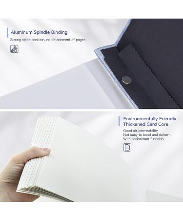 Popotop Large Self-Adhesive Photo Album | 40 Pages | DIY Scrapbook for Mom, Family, Baby & Wedding | Includes Metal Pen | Sky Blue | 13x12.6 - Buy Online on SooperMarket.com