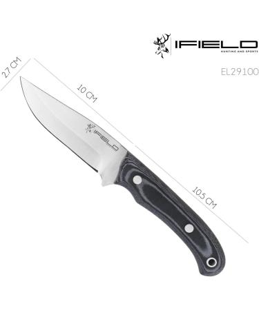 Ifield Sport Hunting Knife EL29100 | 10cm Satin Blade | 20.5cm Total Size | Includes Leather Sheath | Ideal for Camping Fishing & Sports Activities - Buy Online on SooperMarket.com