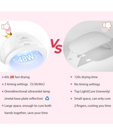 Morovan Poly Gel Nail Kit with 48W LED Lamp - 8 Pcs 0.5oz Poly Gel Set for Nail Extension - 33 Piece Nail Art Supplies - Buy Online on SooperMarket.com