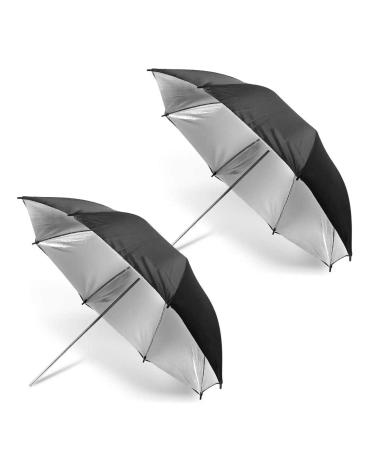 LimoStudio Case of 2, 40" Double Layer Black & Silver Photo Studio Umbrella Photo Video Reflector, LMS127
