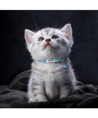 Tagme Cat Collar 2-Pack - Reflective Safety Collars with Name & Address Shield for Kittens | Adjustable 15-20 cm | Sky Blue - Buy Online on SooperMarket.com