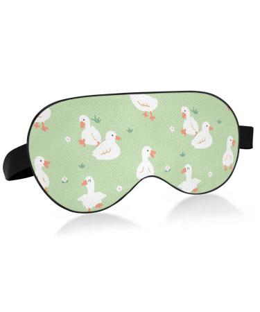 Haskirky Light Blocking Eye Mask Breathable and Adjustable Adult Men and Women Travel on Business Trips Yoga Meditation Light Smooth Comfortable Eye Mask Office Deep Sleep Goodies Cute Duck
