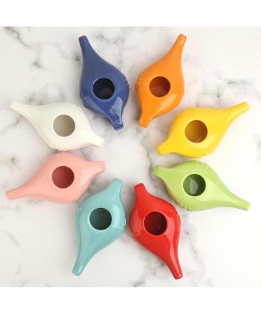 250ml Ceramic Pot Nose Cleaning Pot for Removes Nose Washing Orange 19x9x6cm - Buy Online on SooperMarket.com