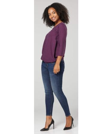 HAPPY MAMA Maternity Nursing Striped Jumper Top 1060 - Purple Melange - Size 12-14 - Buy Online on SooperMarket.com