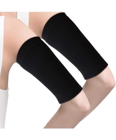 4 Pairs Slimming Arm Sleeves Arm Elastic Compression Arm Shapers Sport Fitness Arm Shapers for Women Girls Weight Loss (Black)