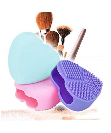 1pc Makeup Brush Cleaner Heart Shaped Silicone Finger Glove Washing Scrubber Comestic Washing Board Brushes Cleaning Mat Beauty Tools