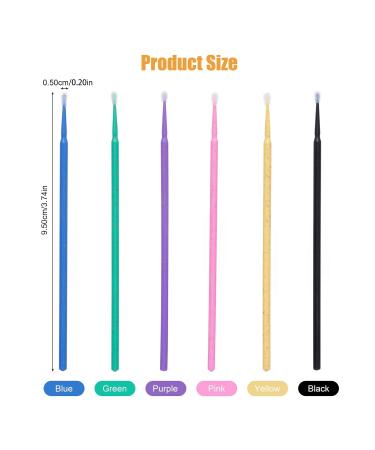 600pcs Micro Applicator Brushes for Lash Extensions | Disposable Cotton Swabs & Eyelash Applicators for Makeup - Buy Online on SooperMarket.com