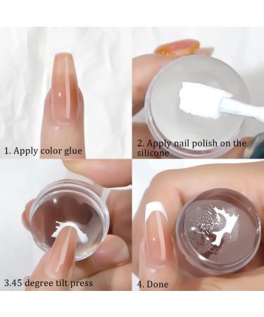 saijer Nail Art Stamper 4 PCS Silicone Nail Art Stamper With Scrapers 8 PCS Nail Art Stamping Plates Transparent Jelly Nail Stamp Manicure Tools Nail Plates Soft Stamper for DIY Nail Art Design - Buy Online on SooperMarket.com