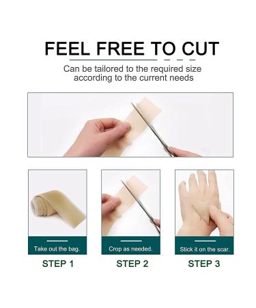 Silicone Scar Sheets Roll (1.6 x 120) for Scar Removal - Professional Grade Strips for Surgery, C-Section, Burn, Acne, Keloid - Safe & Reusable - Buy Online on SooperMarket.com