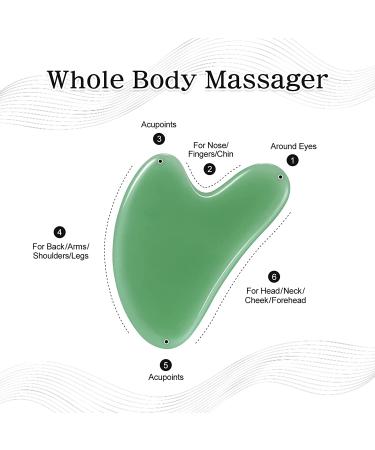 Rosenice Jade Stone Gua Sha Facial Tool for Face and Body Massage - Acupuncture Therapy and Trigger Point Treatment - Buy Online on SooperMarket.com