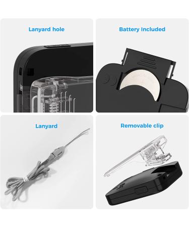 3D Pedometer for Walking - Large Digital Display Step Tracker with Removable Clip Lanyard, Black - Buy Online on SooperMarket.com