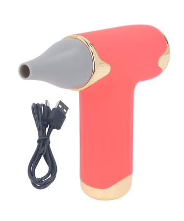 Alomejor Mini Fan Portable Hair Dryer for Pets 4 Levels Wind 1100mAh Battery Bladeless Design for Cats Dogs and Other Pets (Red)