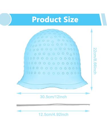 Highlighting Cap Silicone Hair Highlighting Cap with Hook Punched Hole Highlight Hair Cap Professional Hair Dye Cap Hairdressing Dyeing Staining Tools for Women Men - Buy Online on SooperMarket.com