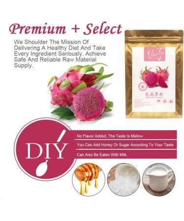 Organic Pitaya Dragon Fruit Powder 100g - Anti-aging Moisturizing Formula - Buy Online on SooperMarket.com