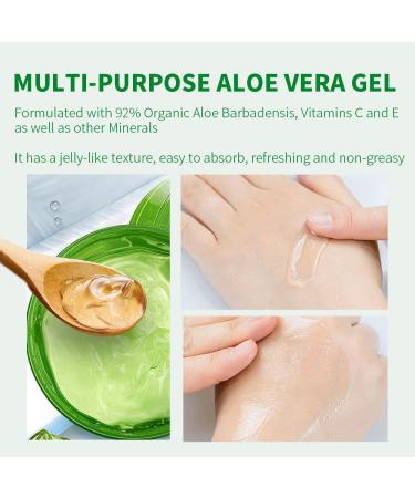 PrimeCove - 92% Aloe Vera Gel (300ml) | Soothing & Cooling | For Hair Face & Body | Fast-Absorbing Moisturiser | Skin-Firming & Protective | All Skin Types - Buy Online on SooperMarket.com