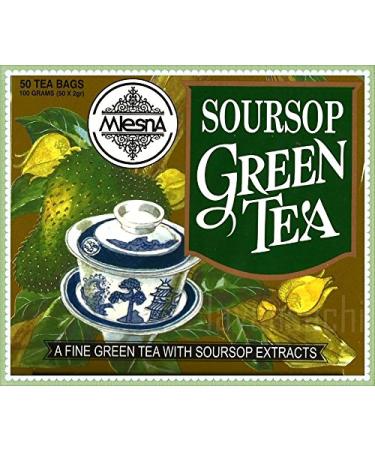 Mlesna Pure Ceylon Soursop Green Tea 50 Tea Bags (100g)