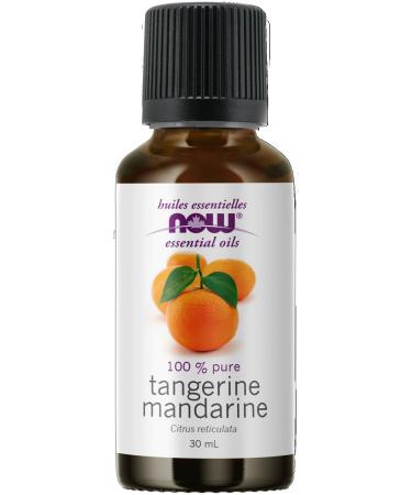 NOW Essential Oils Tangerine Oil Cheerful Aromatherapy Scent Cold Pressed 100% Pure Vegan Child Resistant Cap 30mL