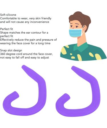 Ear Protector Hook Flexible Comfortable Ear Hook Washable Easy To Wear Silicone 10 Pcs for Kids(Purple) - Buy Online on SooperMarket.com