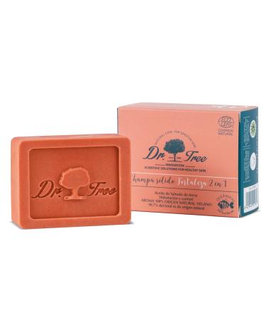 Dr.Tree organic firm shampoo + powerful rinsing cleans moisturizes and energy fine and powerless hair 99% ecocert natural ingredients up to 120 applications 75 g strengthening