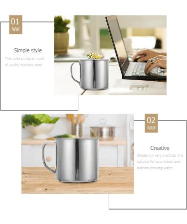 VORCOOL Kids Stainless Steel Mug 3Pcs - Extra Small Tea Coffee Camping Mugs for Unbreakable Milk Drinking - Buy Online on SooperMarket.com