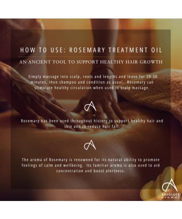 Absolute Aromas Rosemary Hair & Body Treatment Oil 100ml - with Pure Rosemary Essential Oil Castor Sunflower & Almond Oil in Glass Bottle - Buy Online on SooperMarket.com