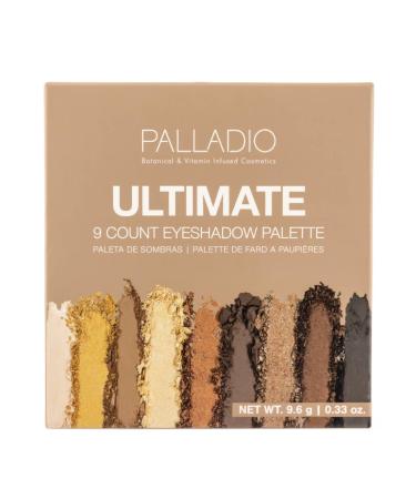 Palladio Ultimate 9-Color Eyeshadow Palette - Talc-Free Formula, High Pigmented Matte & Shimmer Shades in Golden Sands - Long Lasting, Blendable Professional Makeup - Buy Online on SooperMarket.com