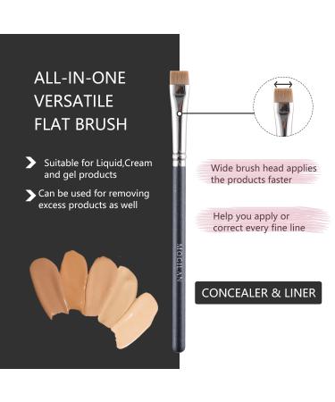 Flat Eyeliner & Eyebrow Concealer Brush - Precision Definer for Gel Powder & Cream Makeup | Pro Flat Brush 212 - Buy Online on SooperMarket.com