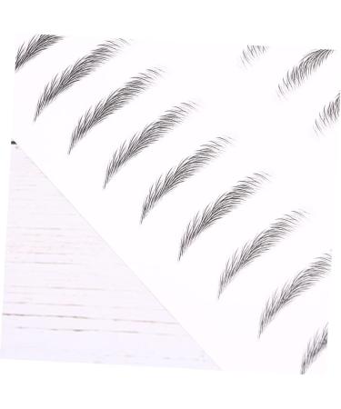 Baluue 2 Pairs Eyebrow Makeup Tools Hair-like Simulation Eyebrow Sticker Artificial Eyebrow Patch 21.00X15.00X0.01CM Black - Buy Online on SooperMarket.com