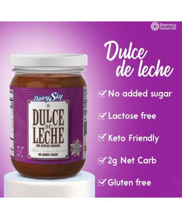 Dulce de Leche Sin Az car - 15 oz | Keto Friendly, Gluten & Lactose Free, Low Calorie Spread | No Added Sugar Caramel for Ice Cream, Desserts, Coffee - DairySky - Buy Online on SooperMarket.com