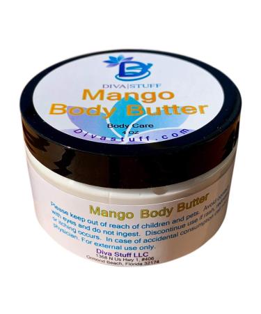 Mango Body Butter by Diva Stuff - Nourishing 4oz Moisturizer with Fresh Mangos - Ideal for Soft Hydrated Skin | International Shipping Available - Buy Online on SooperMarket.com