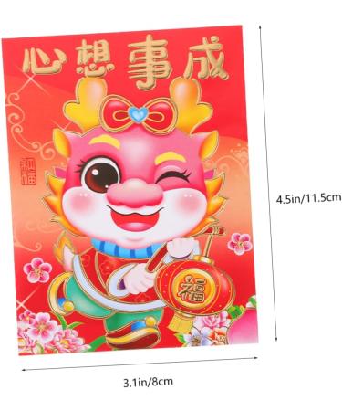 MAGICLULU 60pcs Year of The Dragon Red Envelope Money Gift Cash Packets Chinese Red Packets Money Pocket Spring Festival Red Pocket Lunar New Year Envelopes Gift Bag Chinese Style Paper - Buy Online on SooperMarket.com