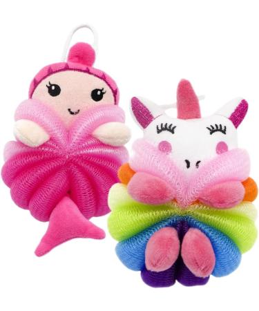 Kisangel Bath Cleaning Scrubbers - 2pcs Cute Baby Bath Balls & Exfoliating Tools for Kids - Buy Online on SooperMarket.com