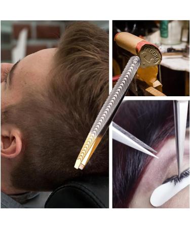 Slanted Stainless Steel Eyebrow Tweezers - Anti-Skid Sharp Tweezers for Facial Hair - Buy Online on SooperMarket.com