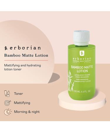 Erborian Bamboo Pore Minimizing Lotion - Mattifying Hydrating Toner for Oily Skin - Korean Skincare - 6.4 Oz - Buy Online on SooperMarket.com